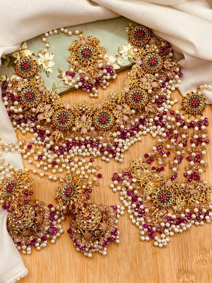 Traditional Hand made Noratan Bridal set  -2138