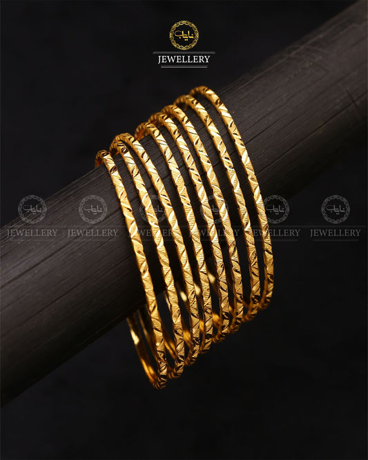 Gold Look 8 pcs indian Bangles set-2726 Nayab Jewellery