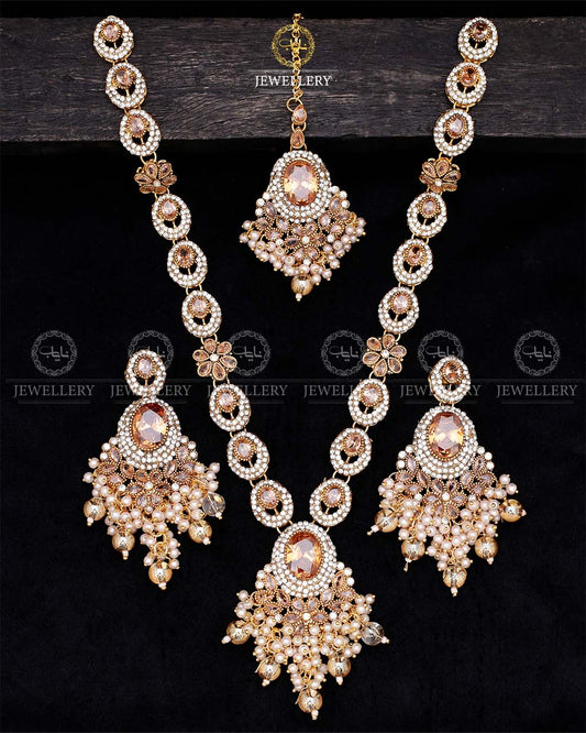 Noor E Jahan Mala set-2561-Golden Nayab Jewellery
