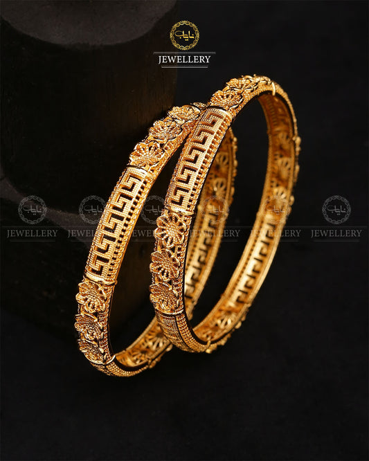 China Gold Bangles (pair)-2723 Nayab Jewellery