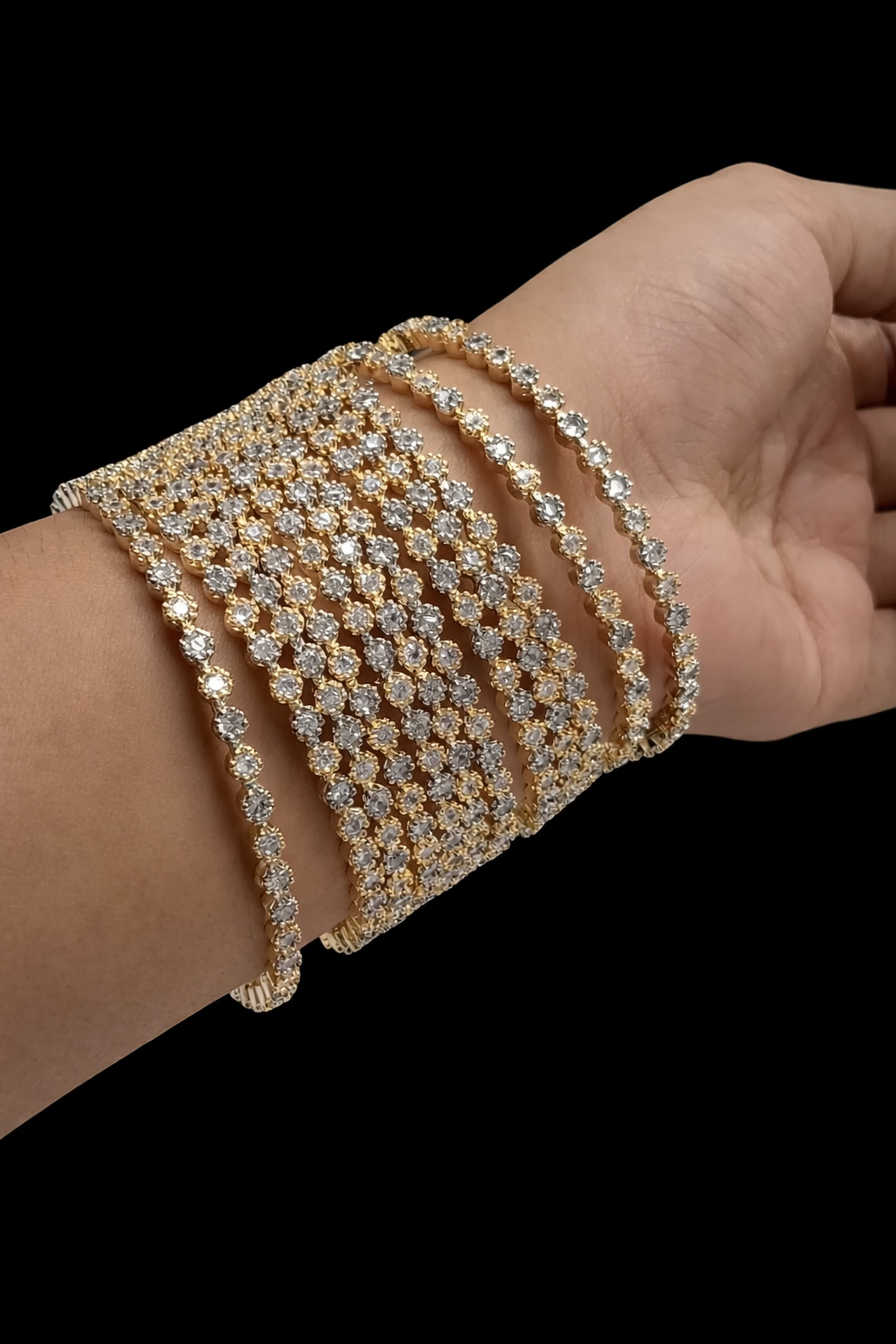 American Diamond 4 pcs Bangles -1944