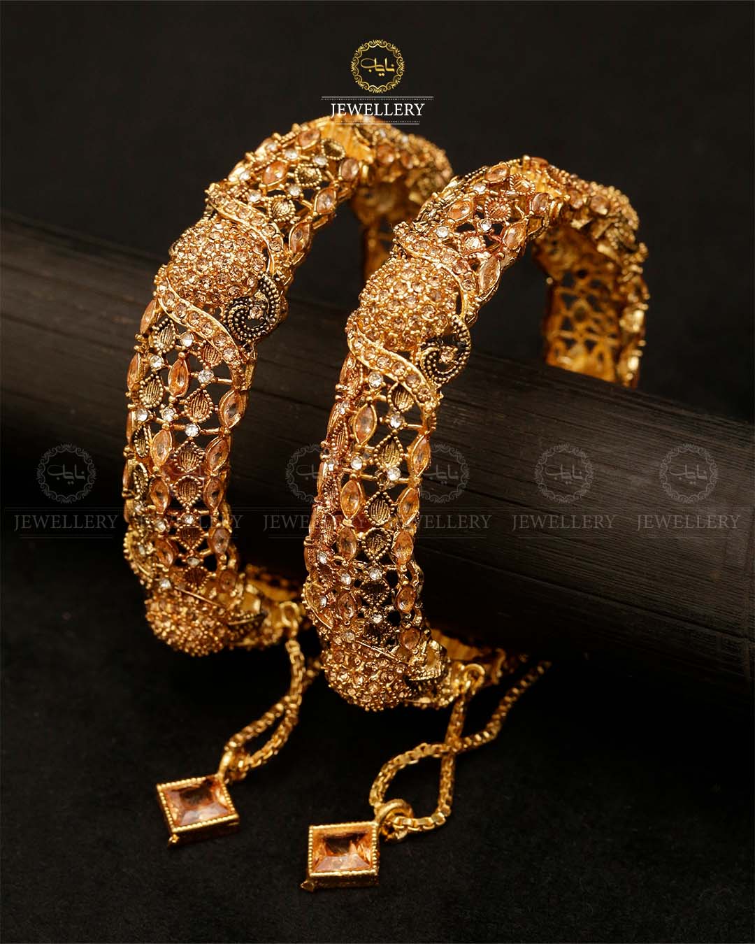 Designer Zarcon Openable Bangles (pair)-2888