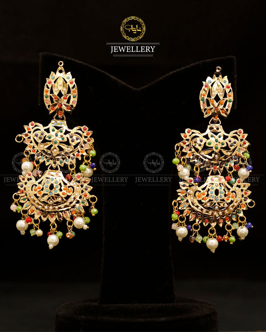Gold plated Hyedrabadi Earrings-2798