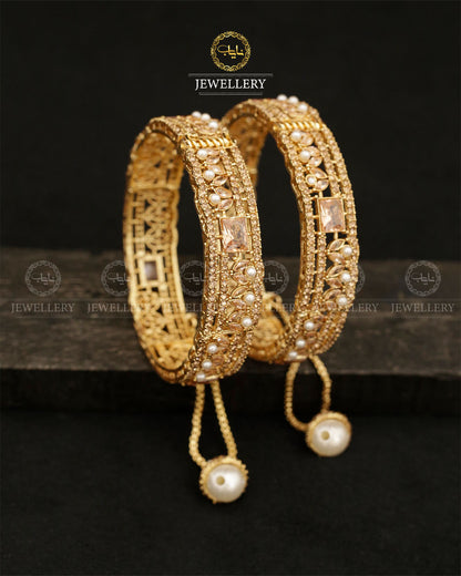 Zirconia Openable Bangles (pair) BL-5023