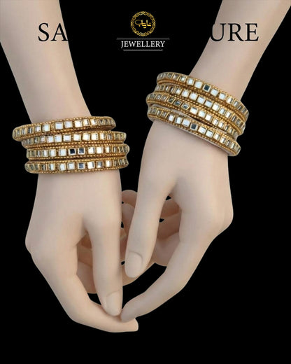 Tanzeela 4 pcs Kundan Bangles set-BL-5052