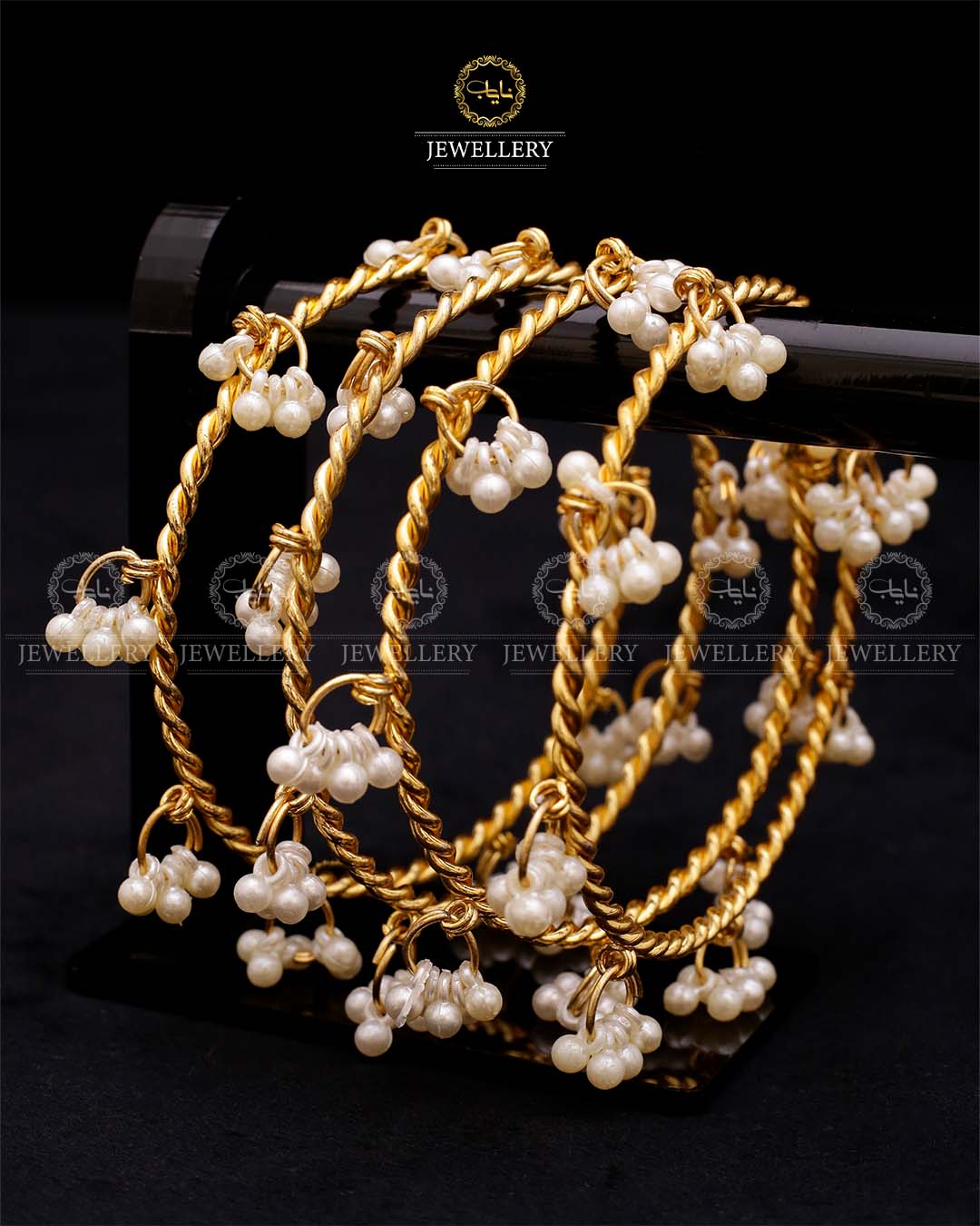 Pearl 4 pcs bangles-2548 Nayab Jewellery