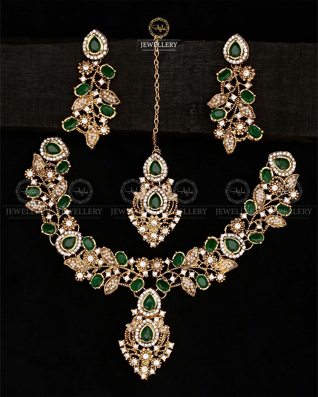 Turkish Necklace set-2570-Golden Nayab Jewellery