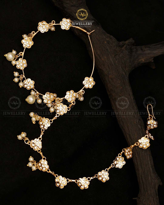 Gold plated Bridal Nath (nose ring)-2805