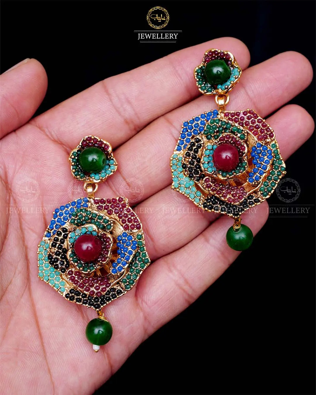 3D Design Flower Earrings -1971 Nayab Jewellery