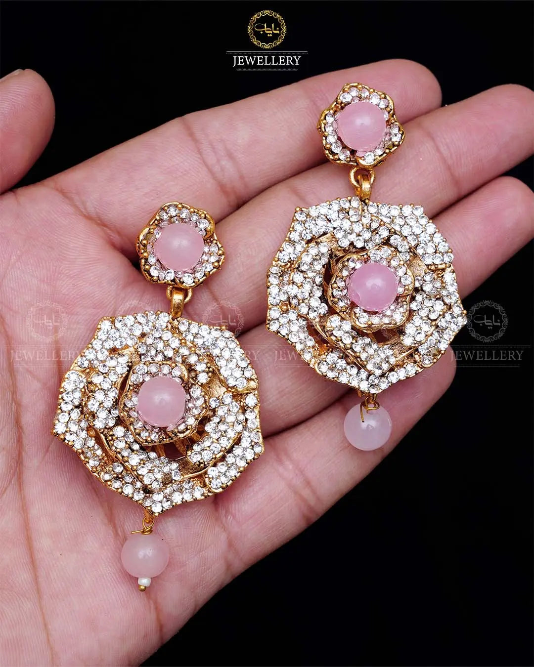 3D Design Flower Earrings -1971 Nayab Jewellery