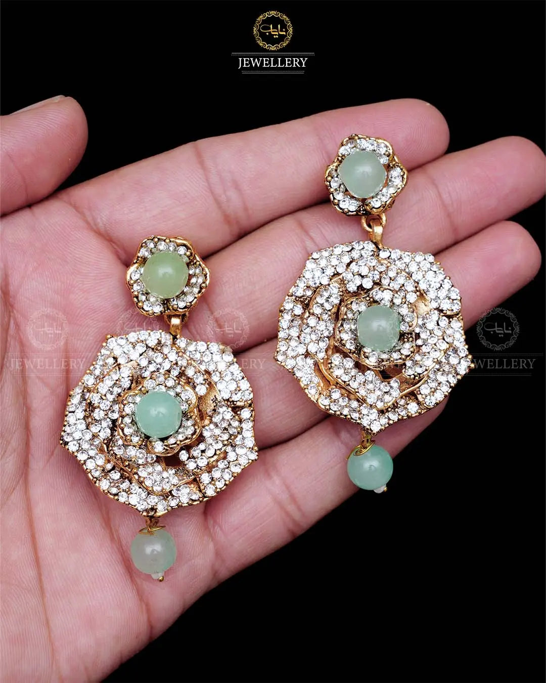 3D Design Flower Earrings -1971 Nayab Jewellery