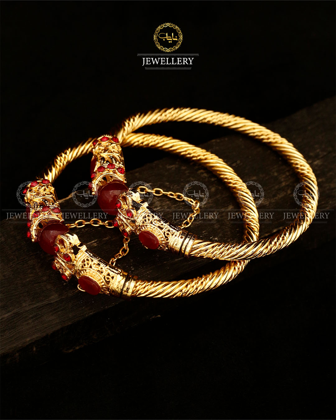 Madrasi Round openable Bangles (pair)-2928