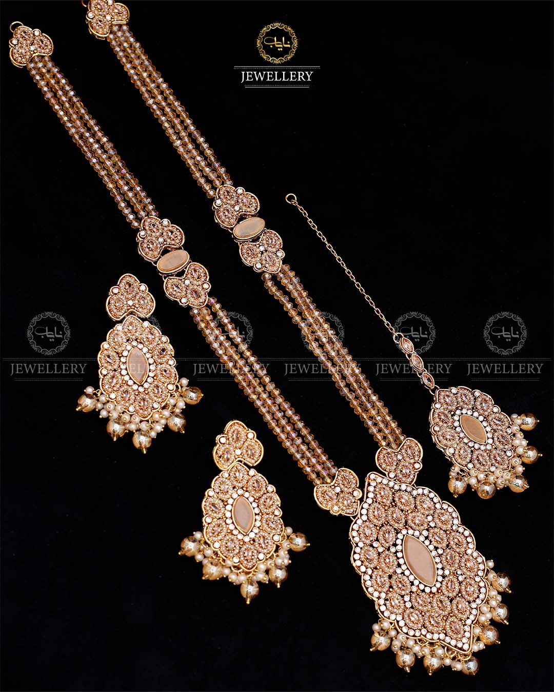 Johar Mala Set-2562-Golden Nayab Jewellery