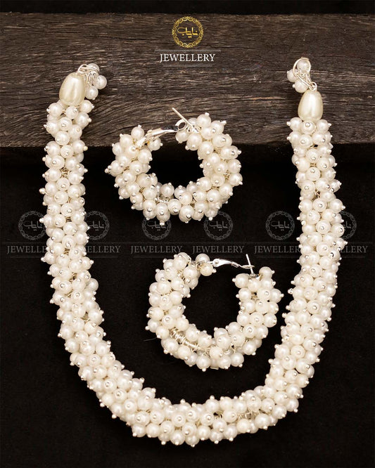 Hand made Gajra Necklace with Baali-2733 Nayab Jewellery