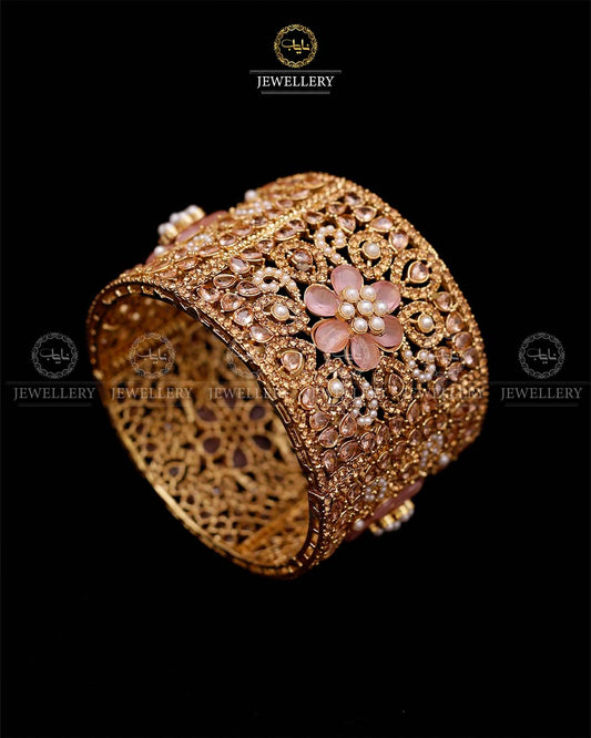 Floral Bridal Openable Bangle (Each)-2594 Nayab Jewellery