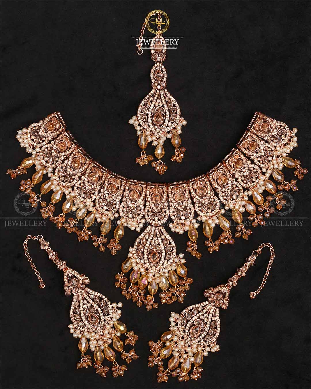 Rajhistani Zarcon Collar Necklace set-2332