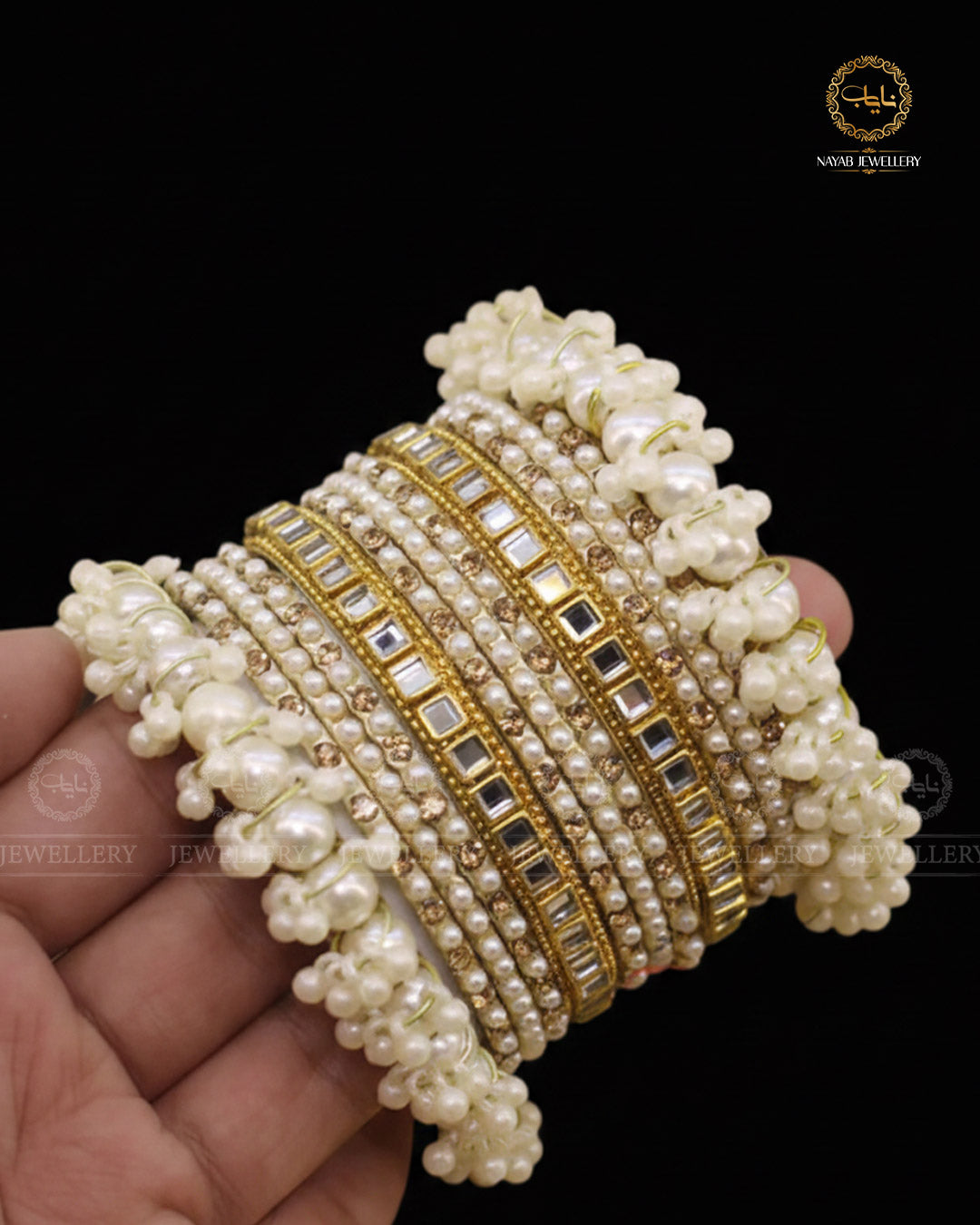 Pearl Bridal Bangles set -2545