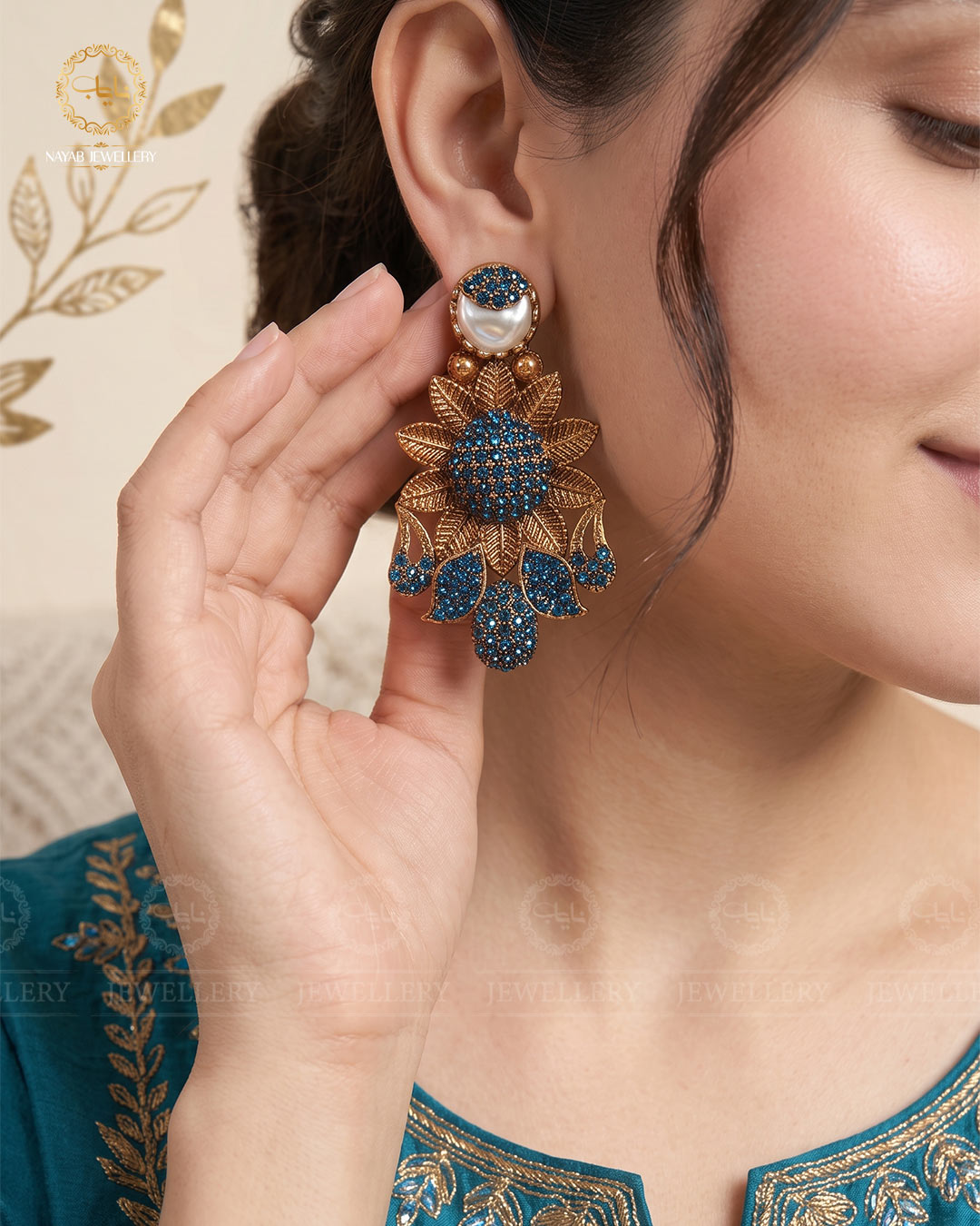 Turkish Sun Flower Earrings E-3055