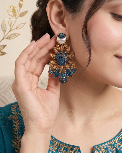 Turkish Sun Flower Earrings E-3055