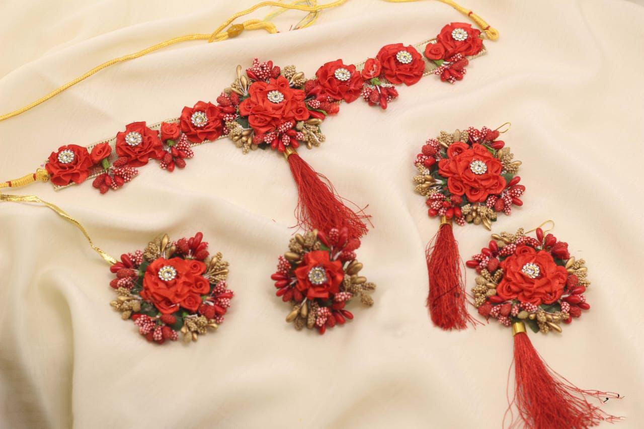 Mehndi/Mayo 5 pcs Chokar set-2542 Nayab Jewellery
