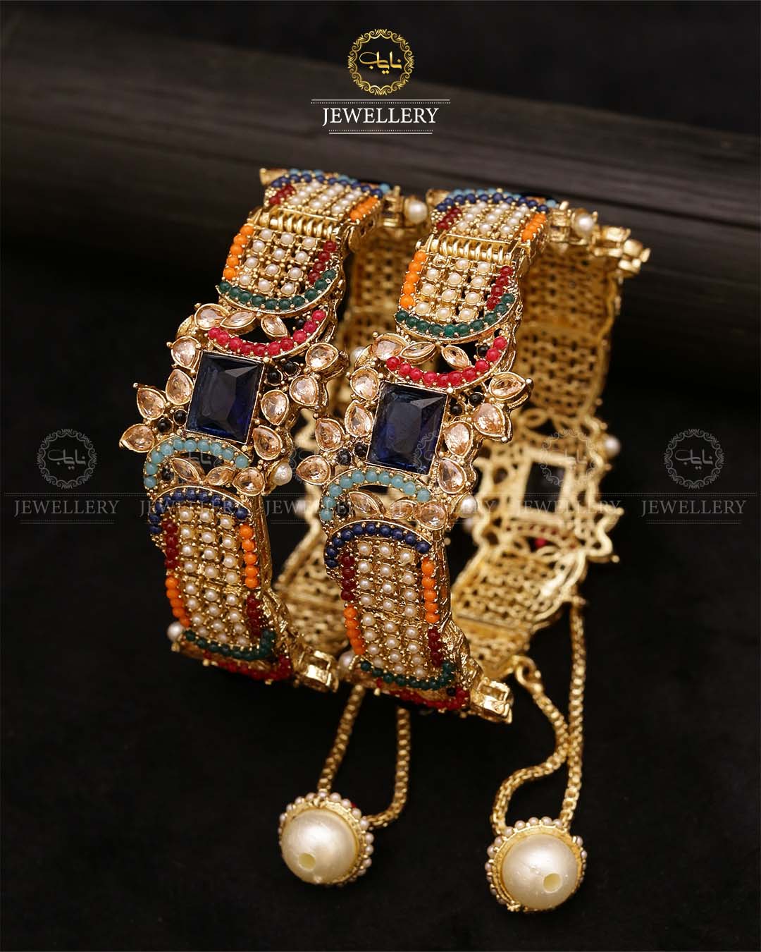 Abiha Noratan Openable Bangles (pair)-2709 Nayab Jewellery