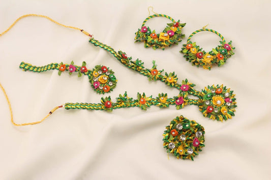 Mehndi/Mayo 4 pcs  Mala set-2543 (Copy) Nayab Jewellery
