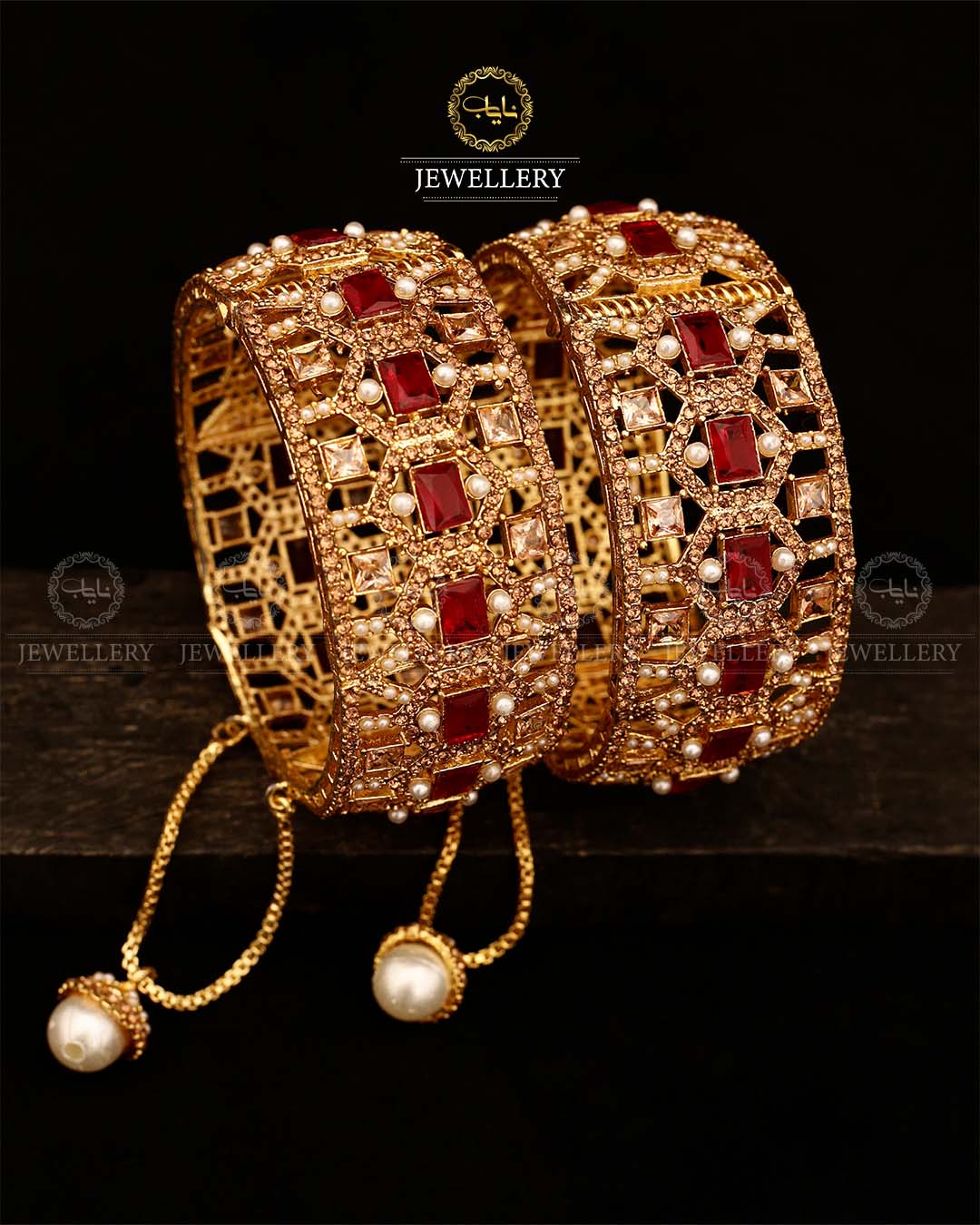 Naila Wide Openable Bangles (pair) BL-504
