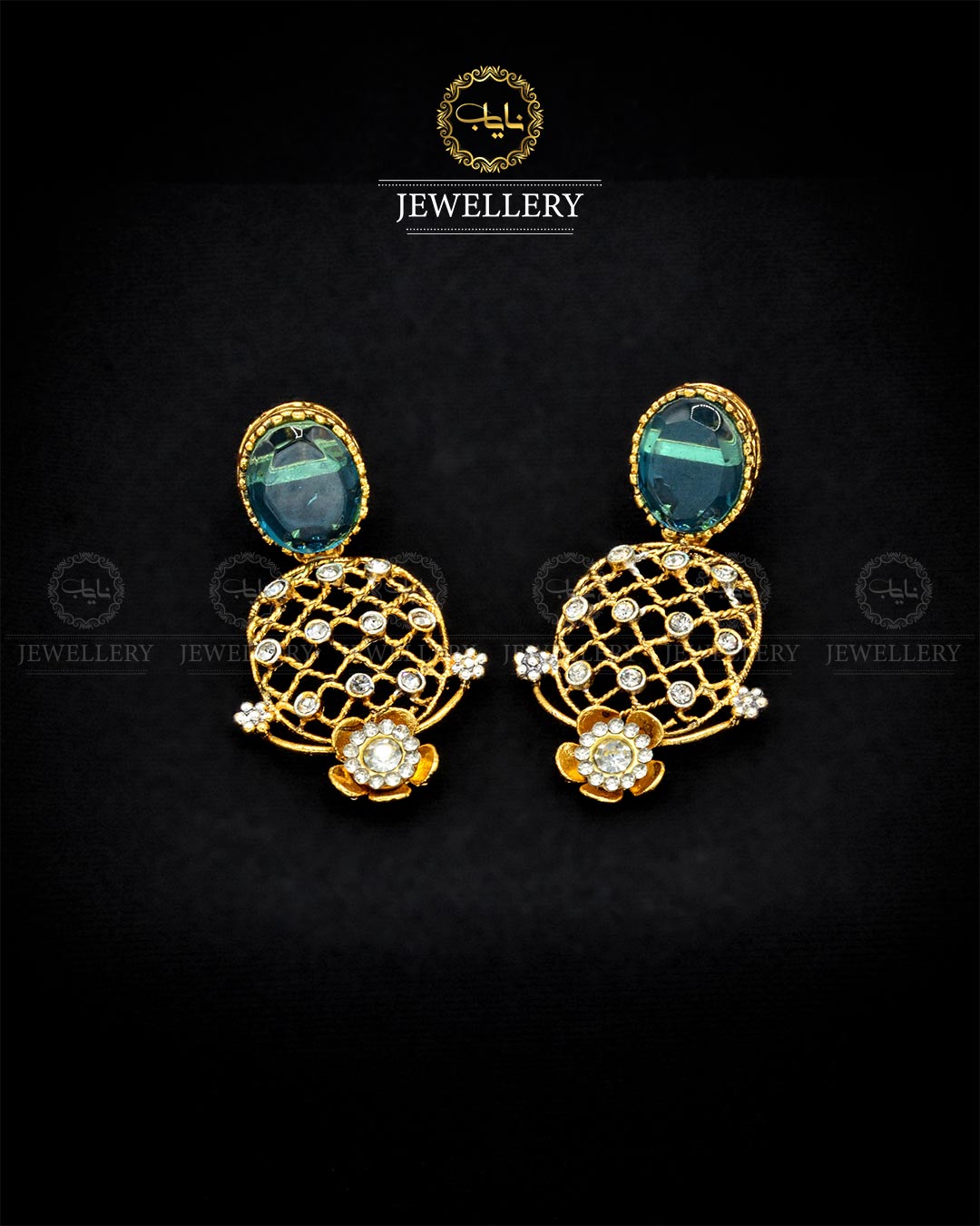 Doublet stone Earrings  NJ-1839