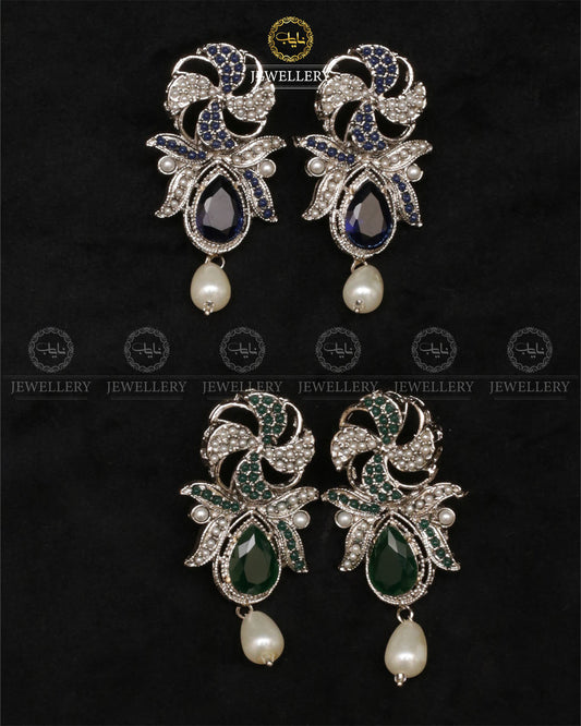 Noor e Jahan Earrings Silver-2468 Nayab Jewellery