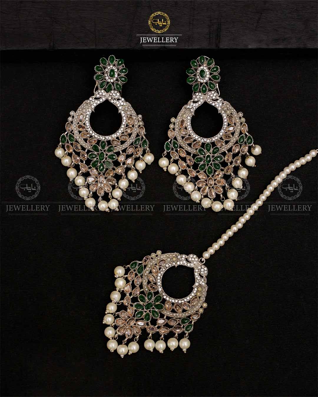 Shimla Zarcon Gems Earrings with Tika -2140