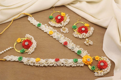 Mehndi/Mayo 4 pcs  Mala set-2543 Nayab Jewellery