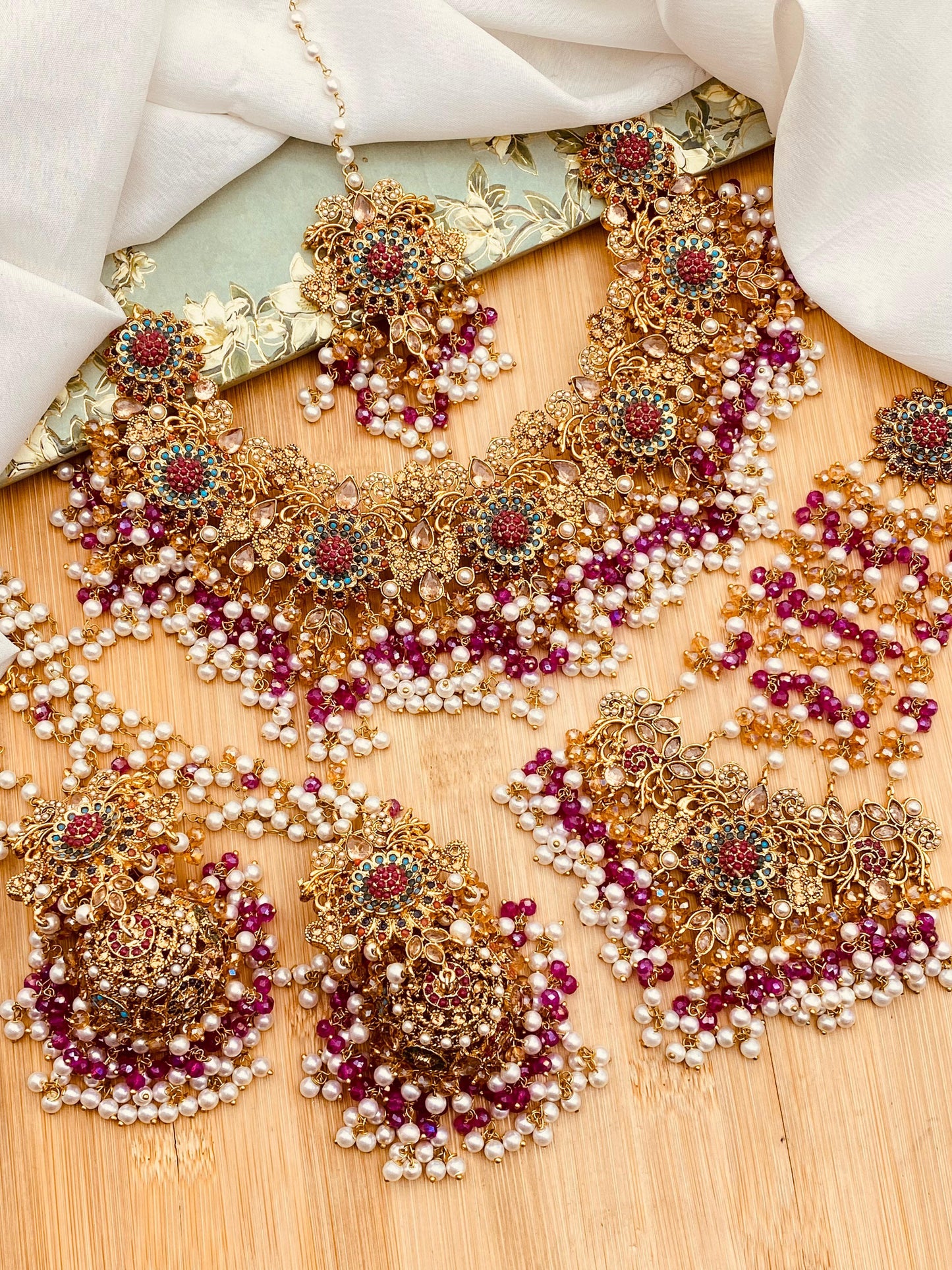 Traditional Hand made Noratan Bridal set  -2138