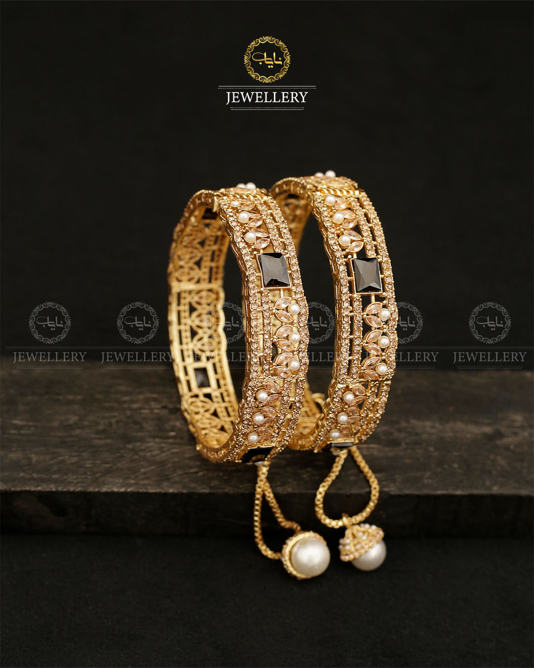 Zirconia Openable Bangles (pair) BL-5023