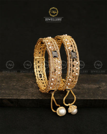 Zirconia Openable Bangles (pair) BL-5023