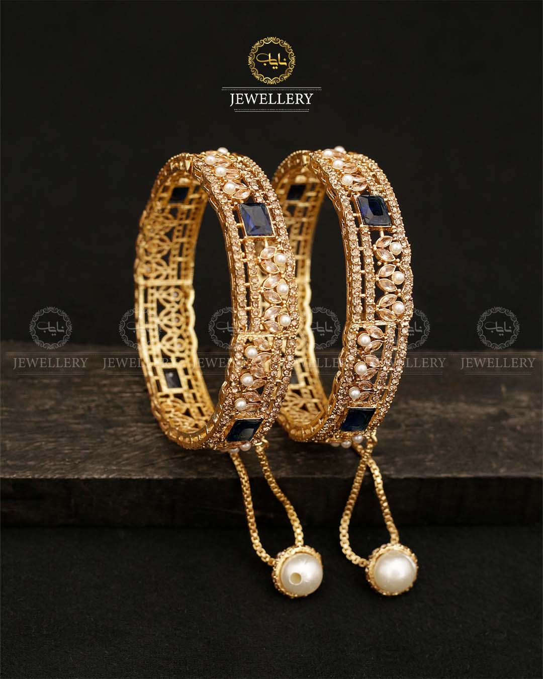 Zirconia Openable Bangles (pair) BL-5023