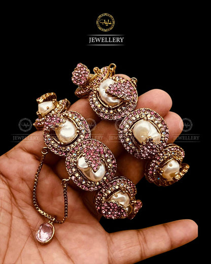 Turkish Mother Pearl Openable Bangles (pair)-2712