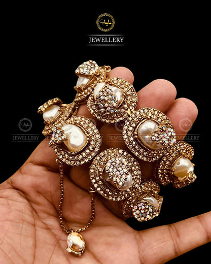 Turkish Mother Pearl Openable Bangles (pair)-2712