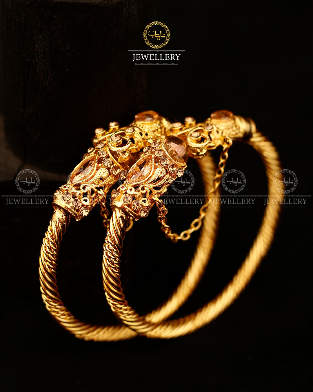 Madrasi Round openable Bangles (pair)-2928