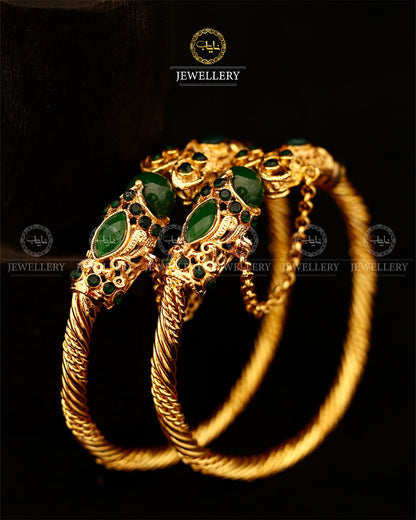 Madrasi Round openable Bangles (pair)-2928