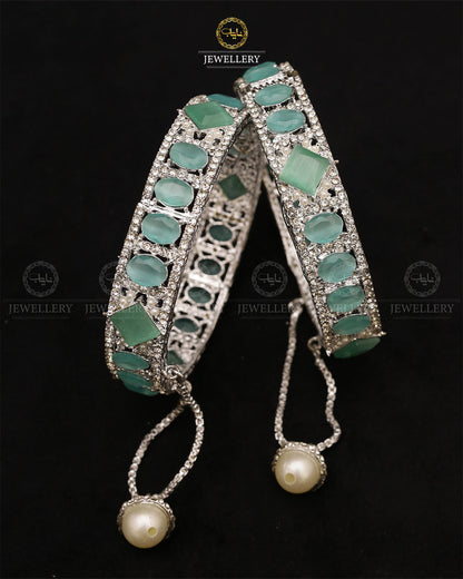 Faiqa Zirconia bangles (pair)-2679 Nayab Jewellery