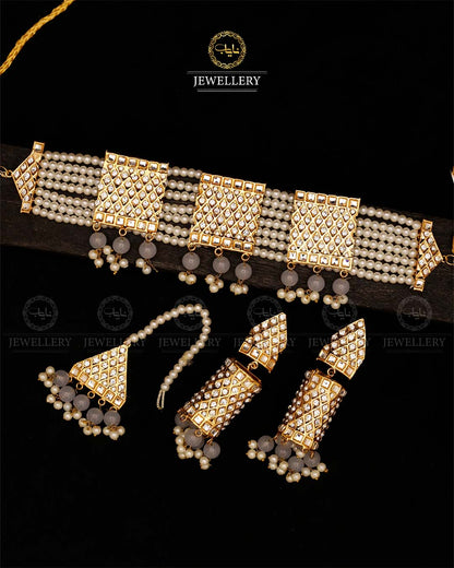 Thappa kundan Chokar with jhumka-2827