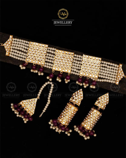 Thappa kundan Chokar with jhumka-2827