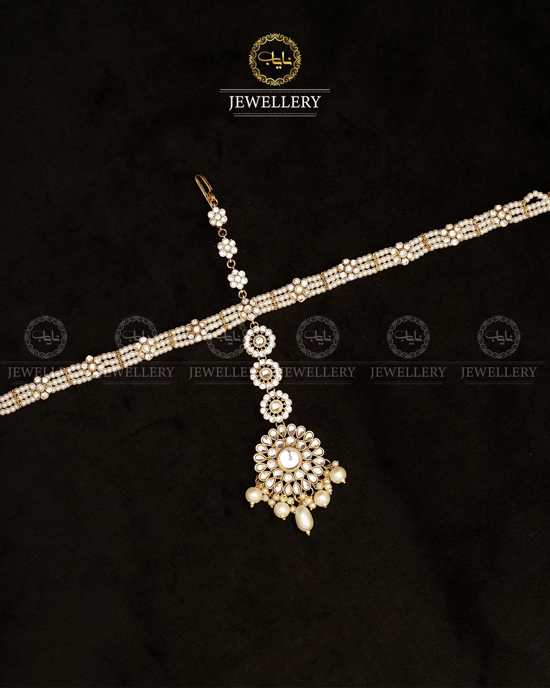 Indian uncut Kundan sheesh Patti-2781