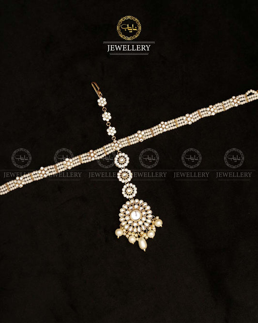 Indian uncut Kundan sheesh Patti-2781