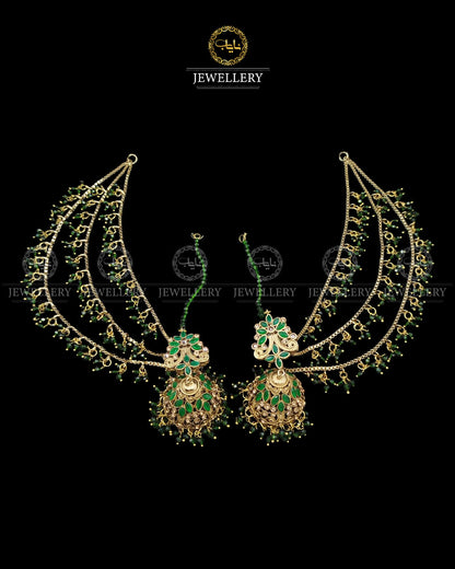 Mariam Designer Antique Polish 3 Layers Sahara Jhumki E-300