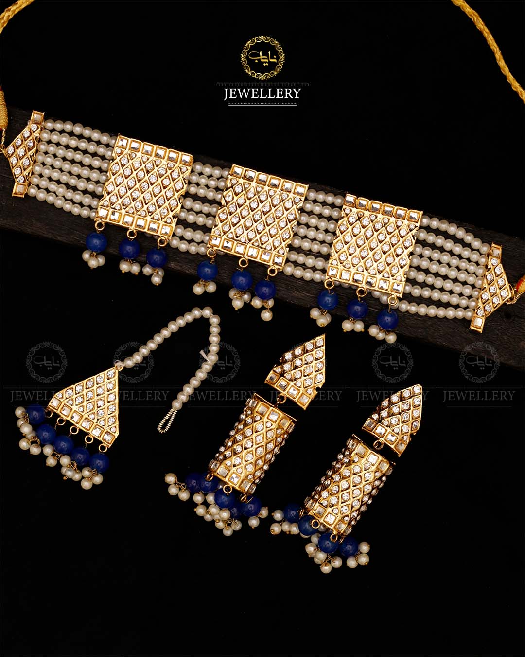 Thappa kundan Chokar with jhumka-2827