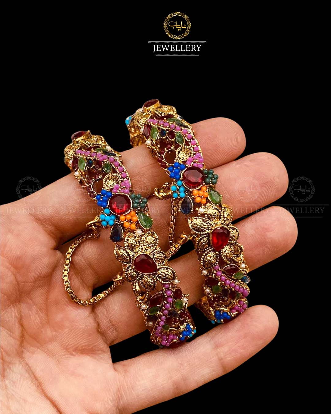 Designer Openable Bangles (pair) BL-5048
