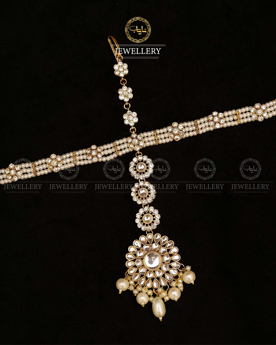 Indian uncut Kundan sheesh Patti-2781