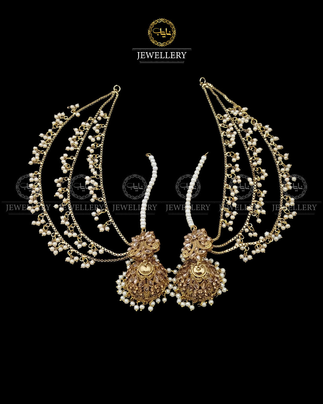 Mariam Designer Antique Polish 3 Layers Sahara Jhumki E-300