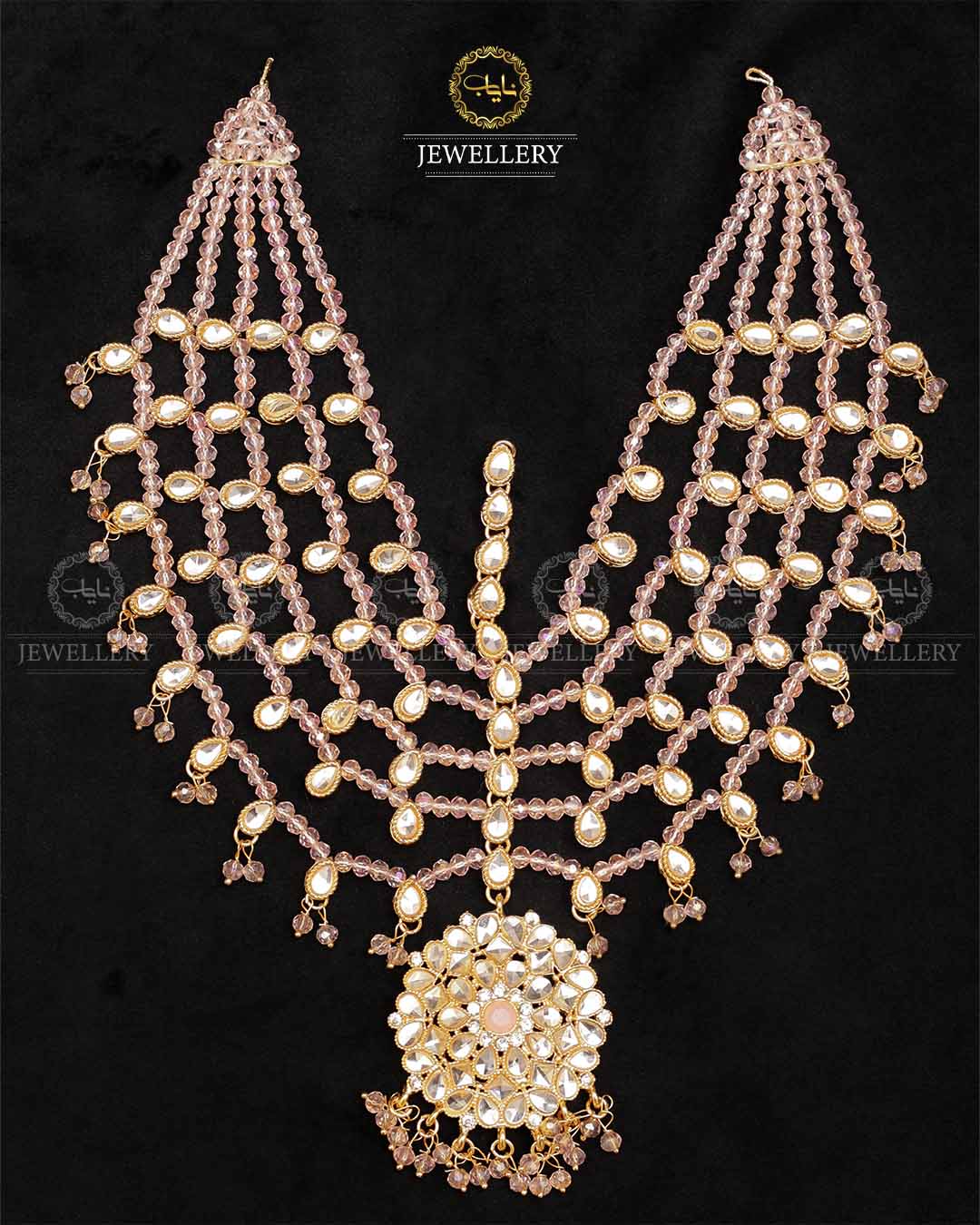 Kundan Full head Matha patti-2420-Golden